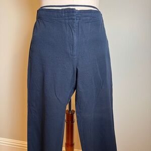 J Crew Size 10 Navy Stretch Crop Pant